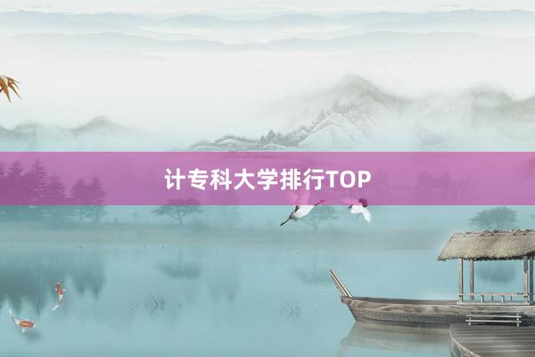 计专科大学排行TOP